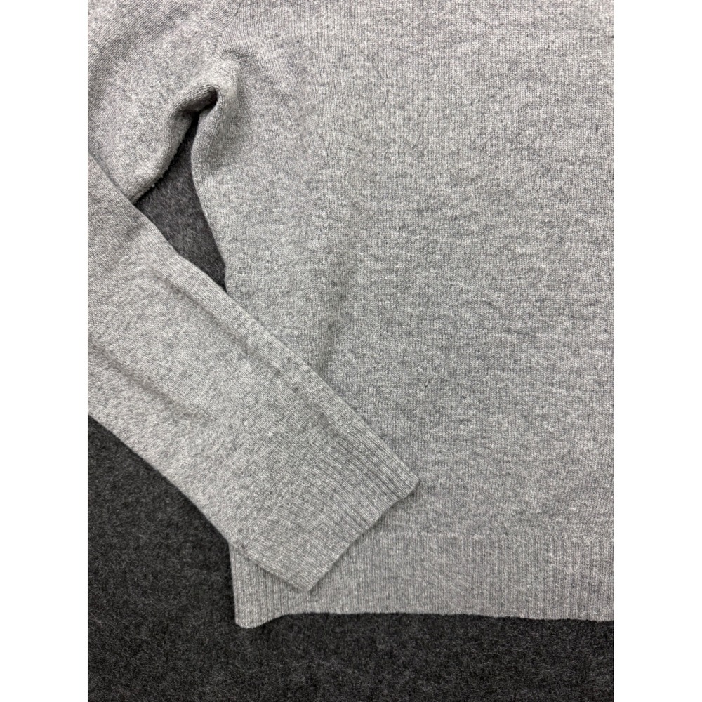 Ralph Lauren Sport Gray Merino Wool Cashmere V-Neck Sweater Pink Pony Logo M - Picture 6 of 6
